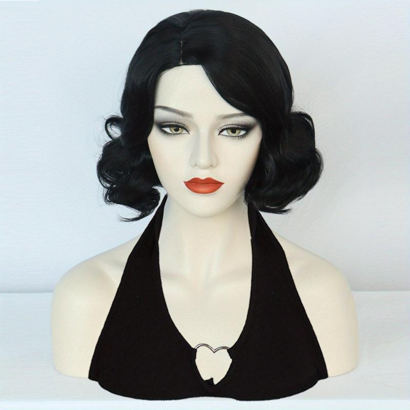 Halloween Wig Short Wavy Hair Synthetic 1920s Vintage Wig For Women