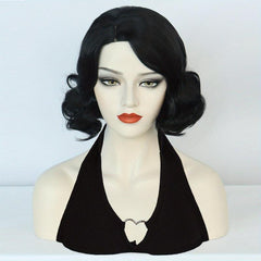 Halloween Wig Short Wavy Hair Synthetic 1920s Vintage Wig For Women