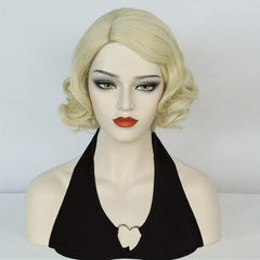 Halloween Wig Short Wavy Hair Synthetic 1920s Vintage Wig For Women