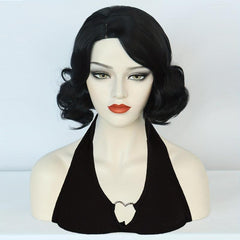 Halloween Wig Short Wavy Hair Synthetic 1920s Vintage Wig For Women