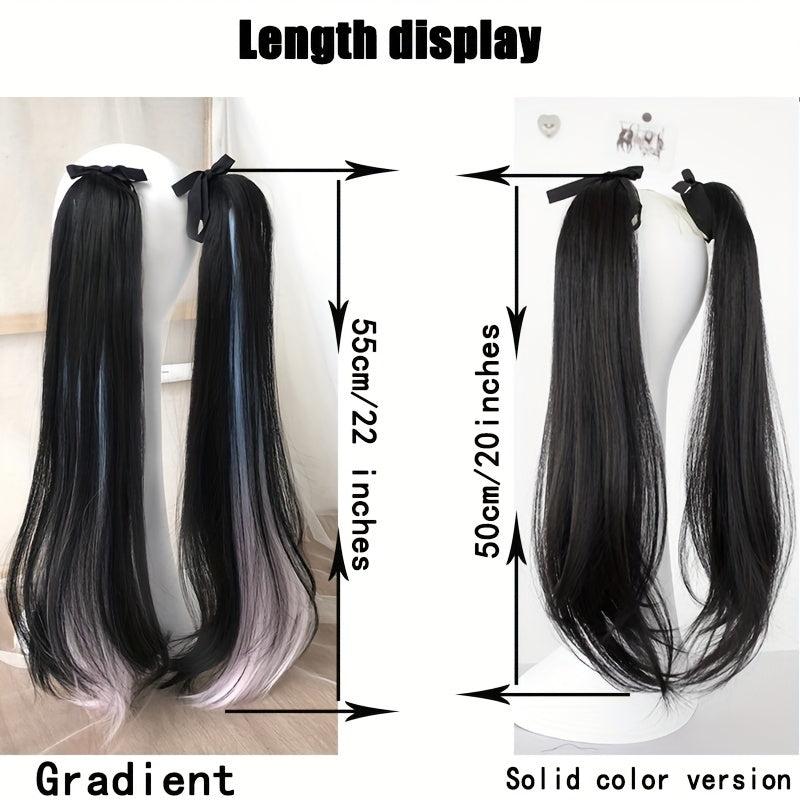 Long Ponytail Synthetic Clip In Hair Extensions Natural Look