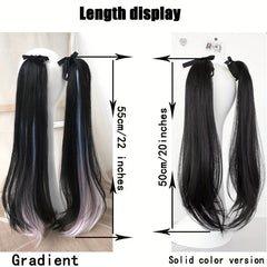 Long Ponytail Synthetic Clip In Hair Extensions Natural Look