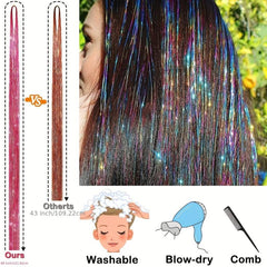 Hair Tinsel Kit 18 Colors 4320 Strands Tinsel Hair Extensions