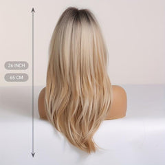 Long Straight Hair With Bangs Stylish Synthetic Wig For Women