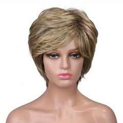 Short Pixie Cut Wig With Bangs Synthetic Layered Pixie Cut Wigs For Women