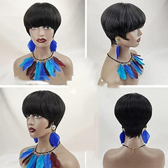 Short Pixie Cut Brazilian Virgin Human Hair Wig