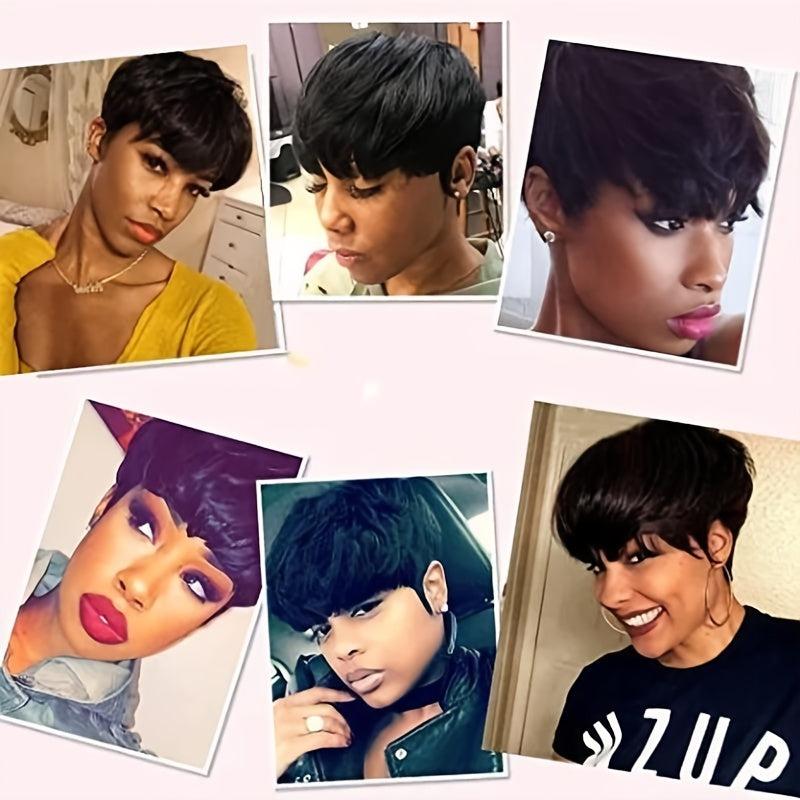 Short Pixie Cut Brazilian Virgin Human Hair Wig
