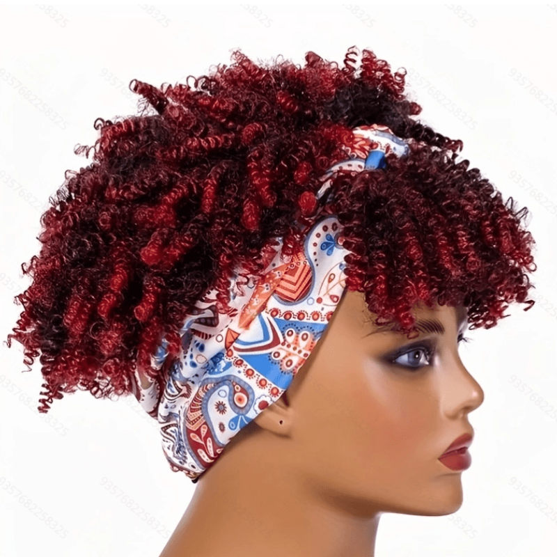 Afro Kinky Curly Headband Wig for Women Fluffy Natural Synthetic Hair