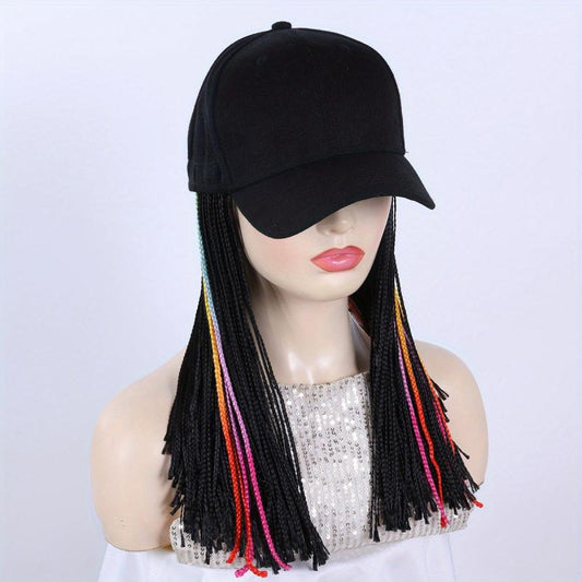 Box Braid Wigs 30 48 Cm With Baseball Cap Synthetic Fiber Hair Wigs