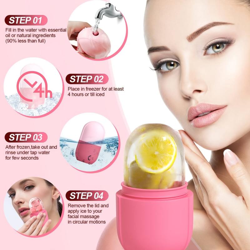 Silicone Facial Massage Roller for Wrinkles Puffiness and Brightening