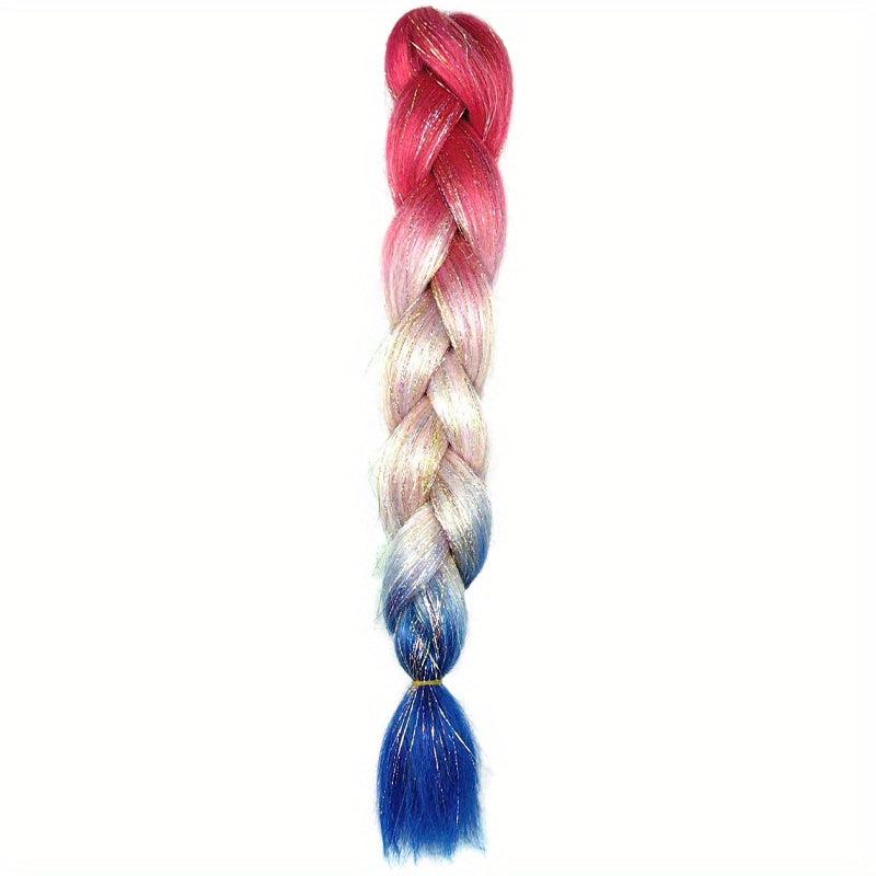 Colorful Jumbo Braiding Hair Extensions Synthetic Fiber
