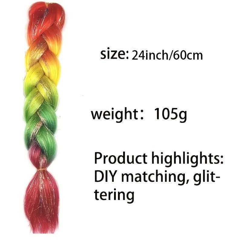 Colorful Jumbo Braiding Hair Extensions Synthetic Fiber