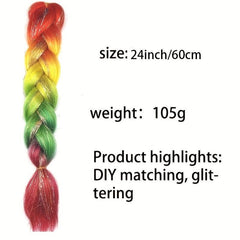 Colorful Jumbo Braiding Hair Extensions Synthetic Fiber