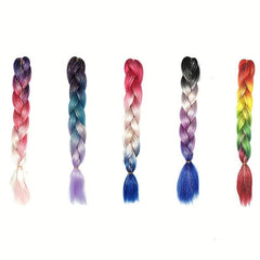 Colorful Jumbo Braiding Hair Extensions Synthetic Fiber