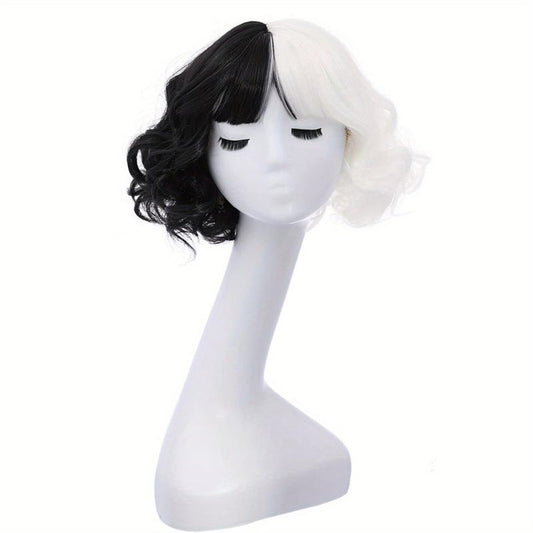 Princess Short Curly Bob Synthetic Wig for Halloween Cosplay