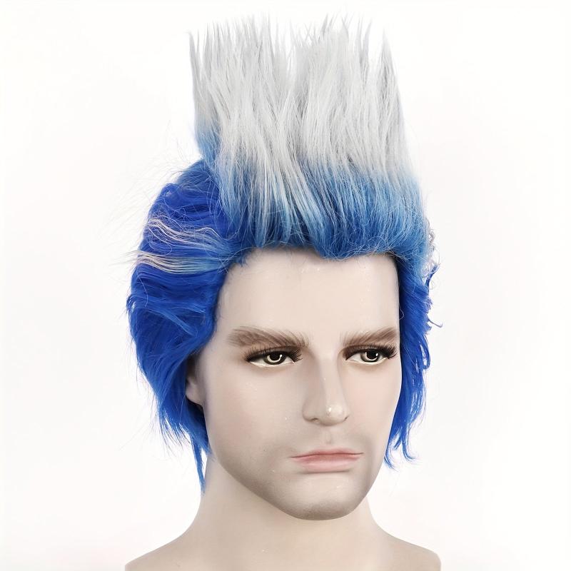 Short Straight Cosplay Wig Men Synthetic Hair Halloween Anime Party