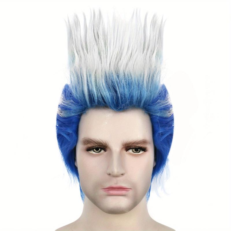 Short Straight Cosplay Wig Men Synthetic Hair Halloween Anime Party