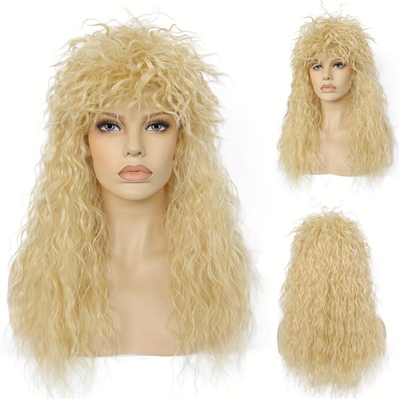 Disco Brown Wavy Cosplay Wig & Yellow Wig