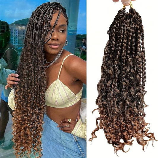 45 72 Cm Boho Box Braids 1 Pack 14 Strands Goddess Box Braids Crochet Hair
