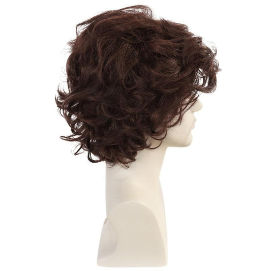 Brown Wavy Synthetic Cosplay Wig For Halloween & Wig Cap