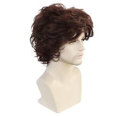 Brown Wavy Synthetic Cosplay Wig For Halloween & Wig Cap