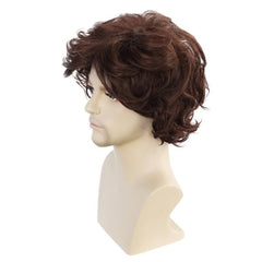 Brown Wavy Synthetic Cosplay Wig For Halloween & Wig Cap
