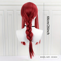 Anime Cosplay Wig Wine Red Long Straight Hair With Bangs