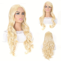Blonde Long Curly Wig Synthetic Wig Movie Cosplay Wig For Halloween