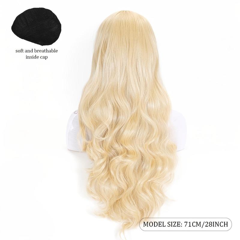 Blonde Long Curly Wig Synthetic Wig Movie Cosplay Wig For Halloween