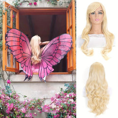 Blonde Long Curly Wig Synthetic Wig Movie Cosplay Wig For Halloween
