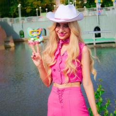 Blonde Long Curly Wig Synthetic Wig Movie Cosplay Wig For Halloween