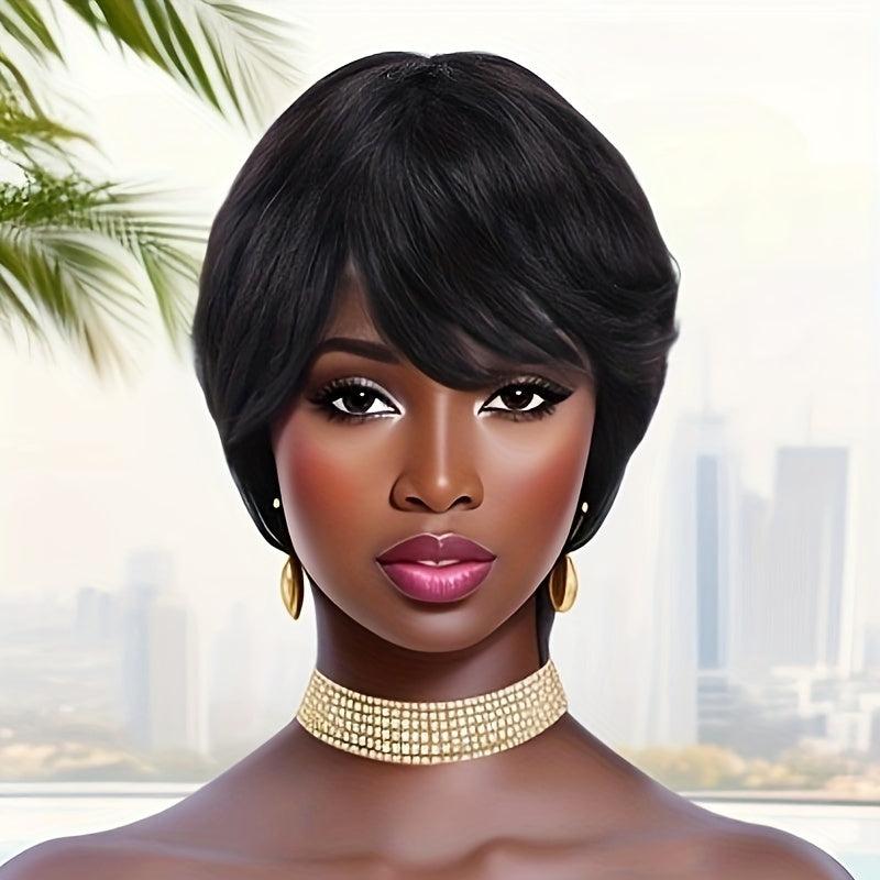Short Bob Cut Wig Natural Hairline Human Hair Wig 10