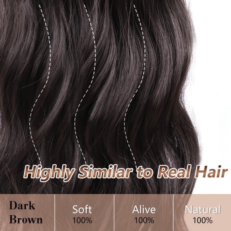 Long Wavy Synthetic Ponytail Extension Heat Resistant Wrap Around Curly Ponytail