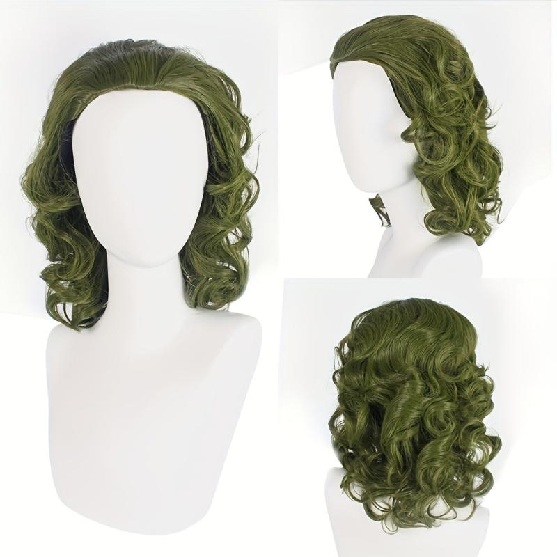 Short Curly Clown Cosplay Wig for Halloween Party