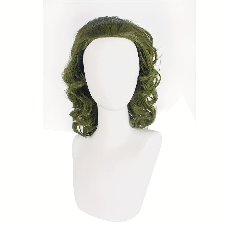 Short Curly Clown Cosplay Wig for Halloween Party