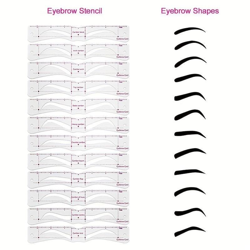 Eyebrow Stencil Set Reusable DIY Eye Brow Drawing Guide Styling Shaping