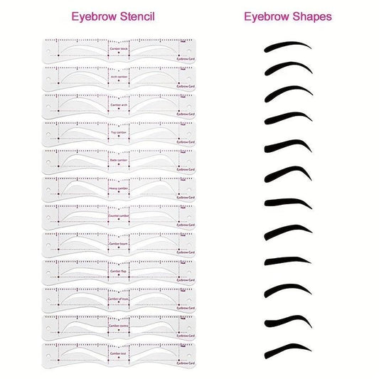 Eyebrow Stencil Set Reusable DIY Eye Brow Drawing Guide Styling Shaping