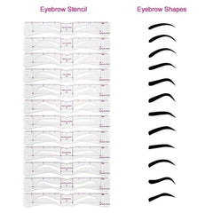 Eyebrow Stencil Set Reusable DIY Eye Brow Drawing Guide Styling Shaping
