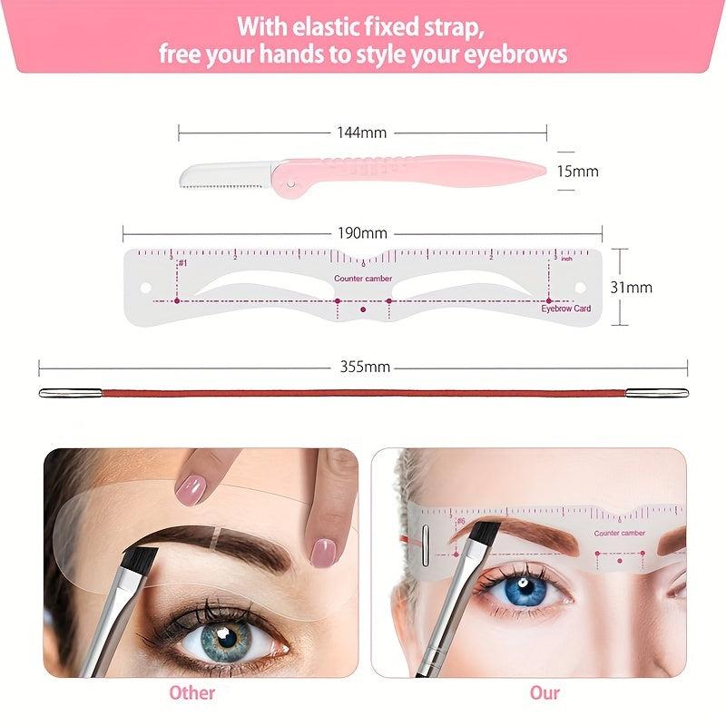 Eyebrow Stencil Set Reusable DIY Eye Brow Drawing Guide Styling Shaping