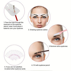 Eyebrow Stencil Set Reusable DIY Eye Brow Drawing Guide Styling Shaping