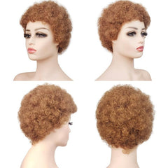 Afro Short Curly Wig for Men and Women