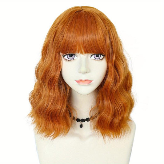 35 56 Cm Short Curly Wavy Bob Wigs Synthetic Shoulder Length Curly Hair Wigs