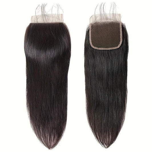 Straight Human Hair Lace Closure Unprocessed Hair Extension 25.4 cm