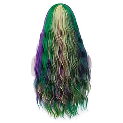 Colorful Long Curly Wig Synthetic Wig With Bangs Cosplay