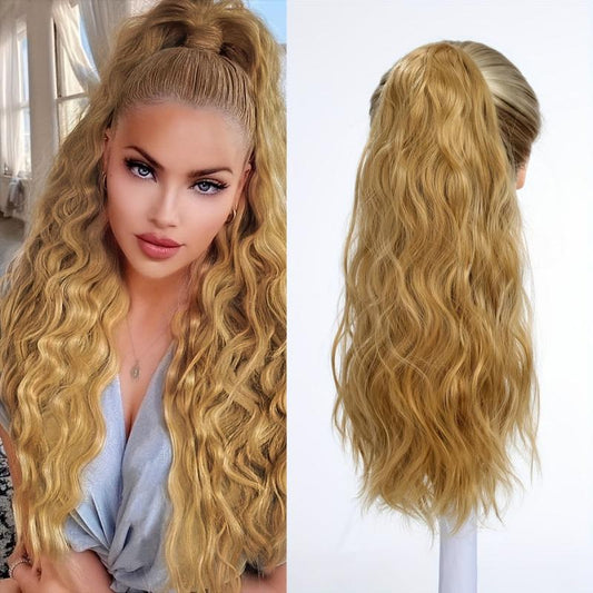 Corn Wave Ponytail Extension Claw Clip 45 72 Cm Synthetic Hair
