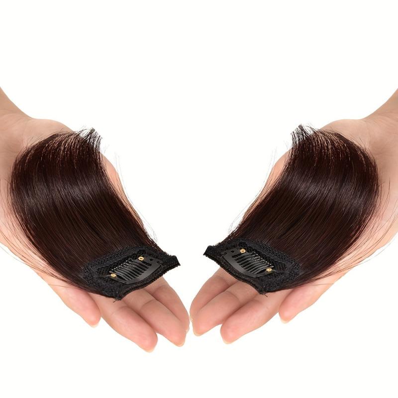 Short Straight Hair Pieces Synthetic Clip In Hair Extensions Natural Looking