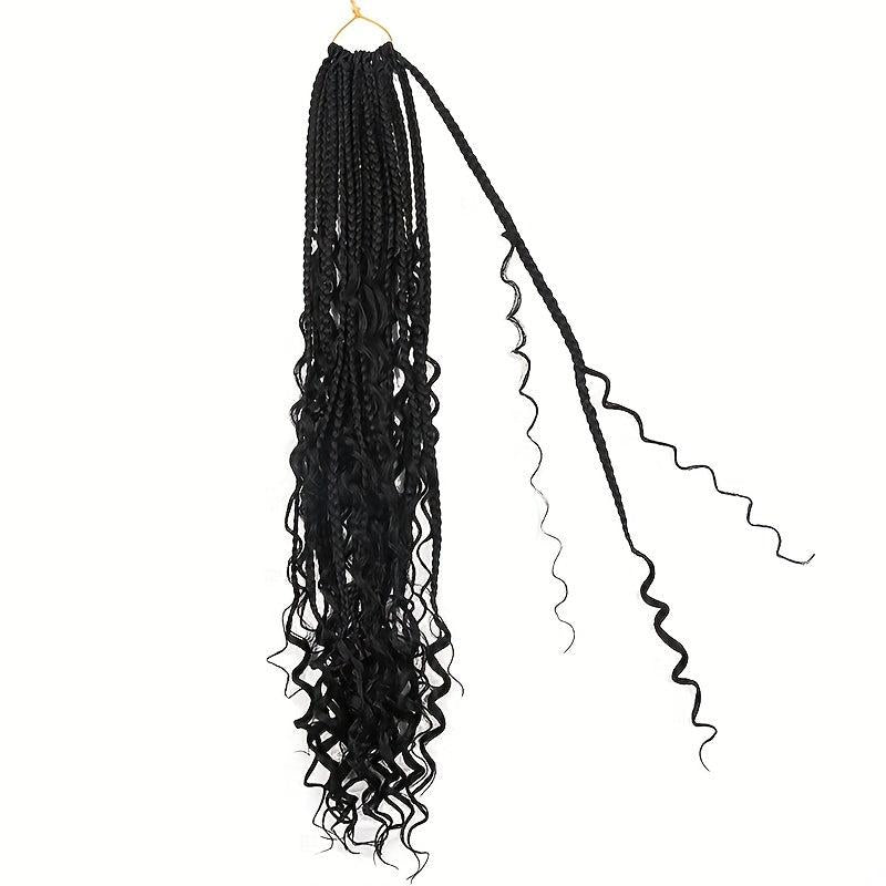 8 Cm 6 Packs Boho Box Braids Crochet Hair Extensions