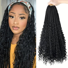8 Cm 6 Packs Boho Box Braids Crochet Hair Extensions