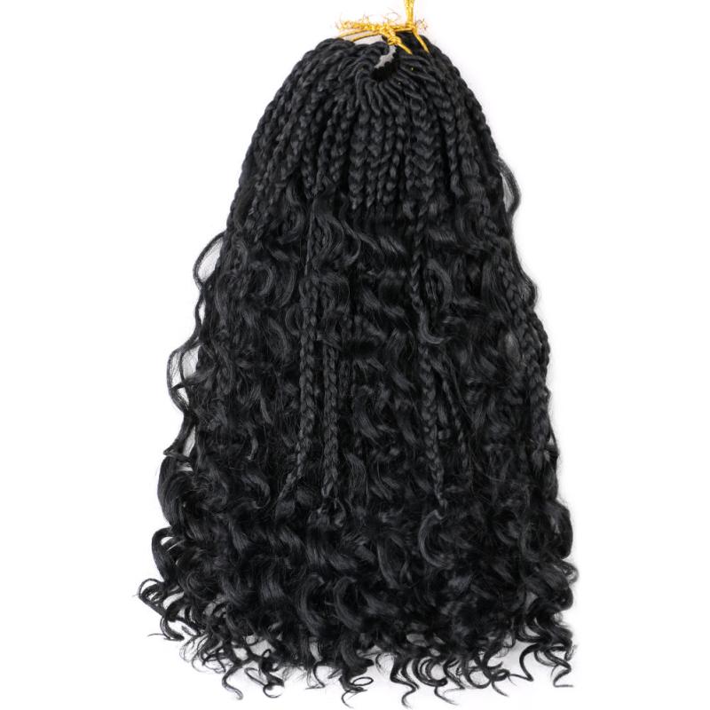 8 Cm 6 Packs Boho Box Braids Crochet Hair Extensions