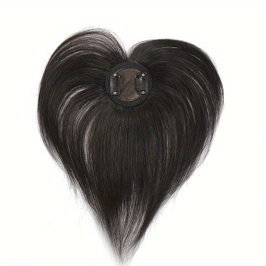 100% Human Hair Topper Hair Piece Straight Clip-In Extensions